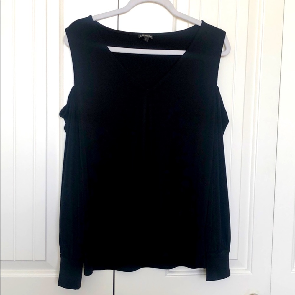 Express Long Sleeve Shoulder Cut Out Top